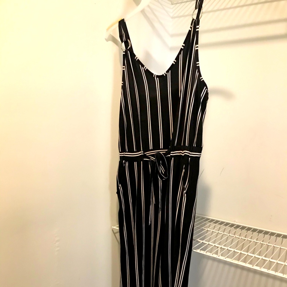 Stripped pant romper